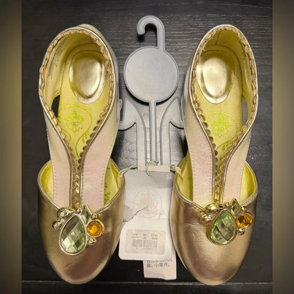 Disney’s Tiana Gold and Cream Glitter Princess Shoes
